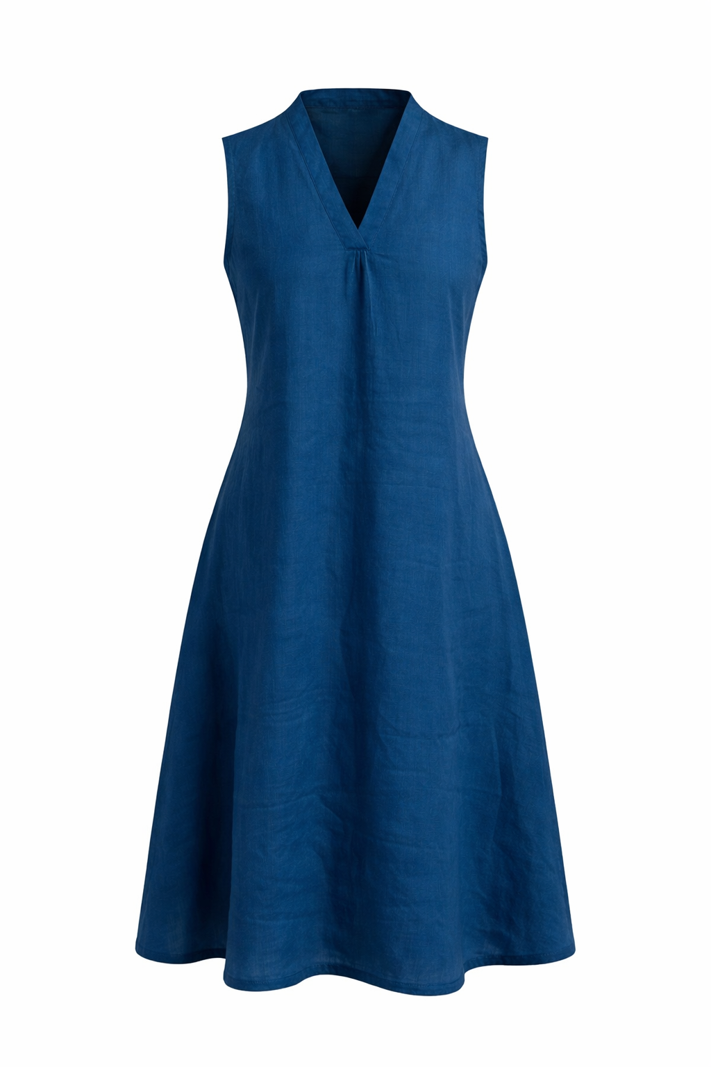 Teal Blue V- Neck Dress