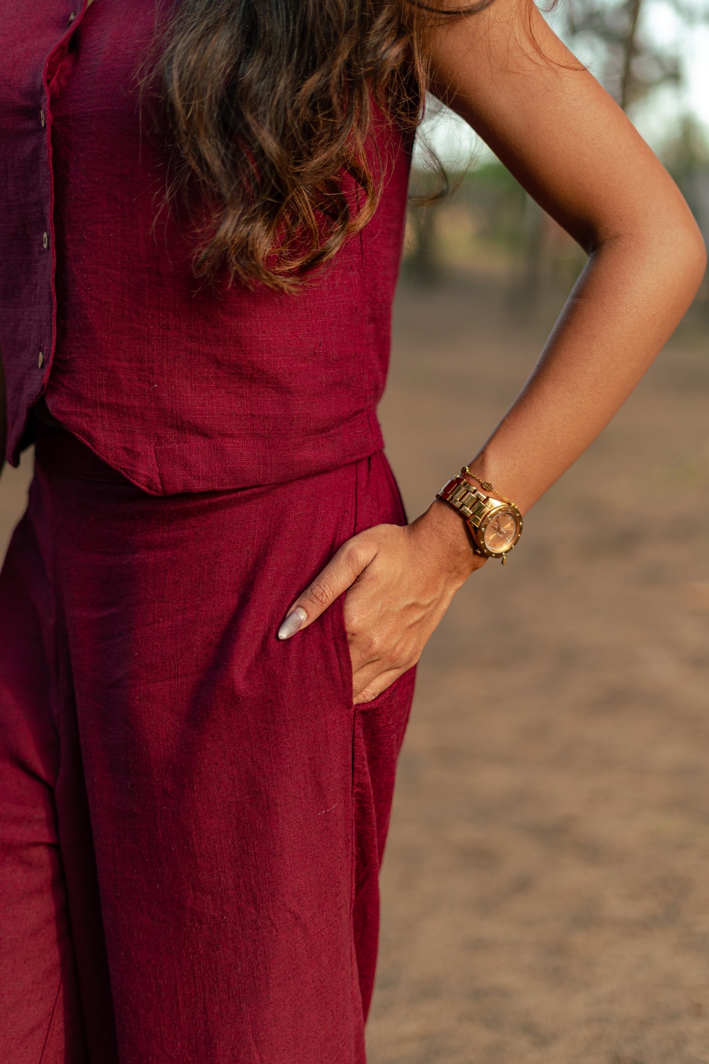 Burgundy Waistcoat Co-ords