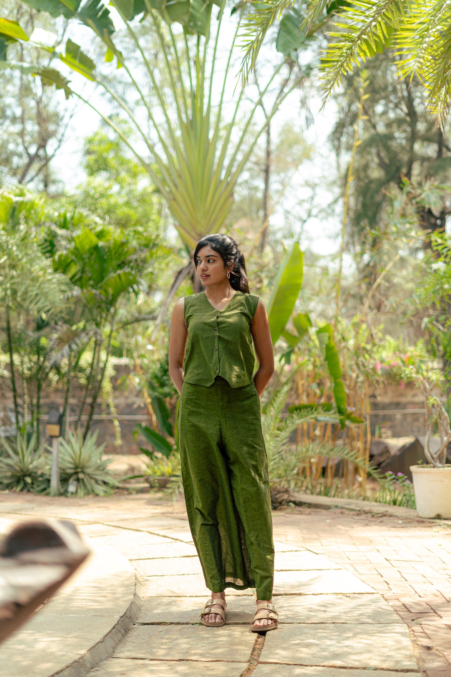 Olive Waistcoat Co-ords