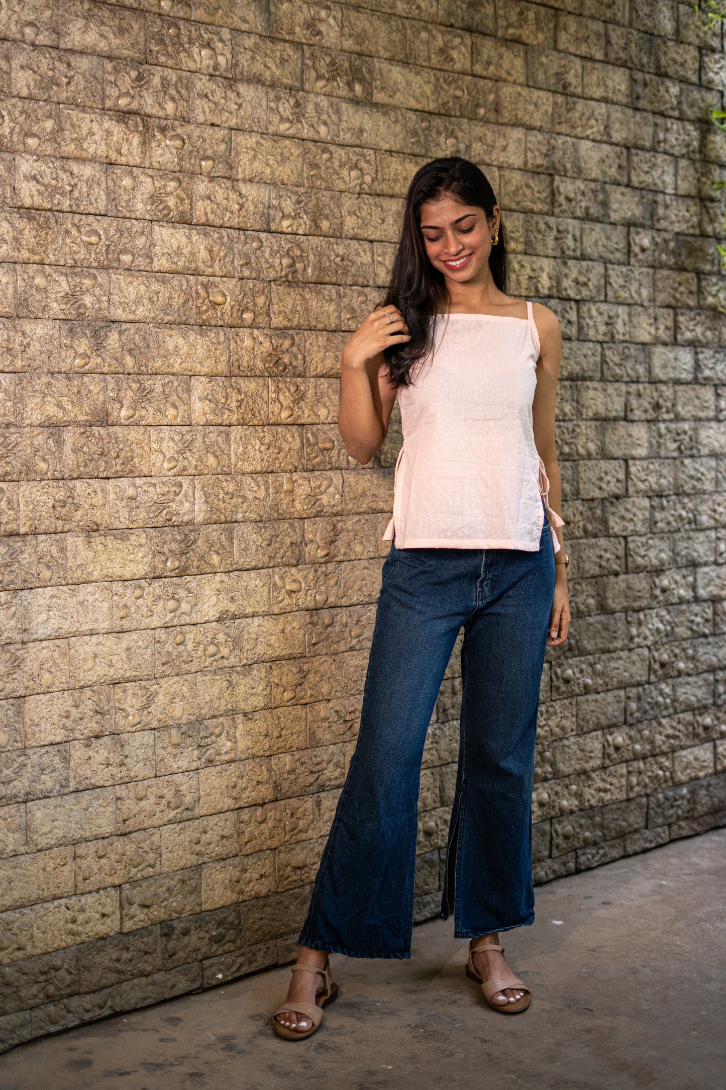 Peach Bow Top