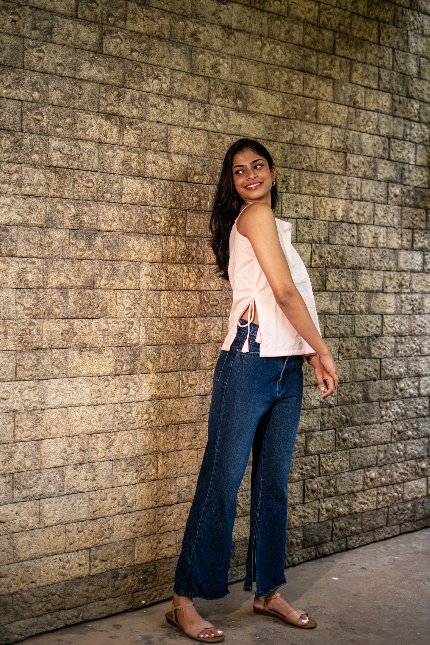 Peach Bow Top