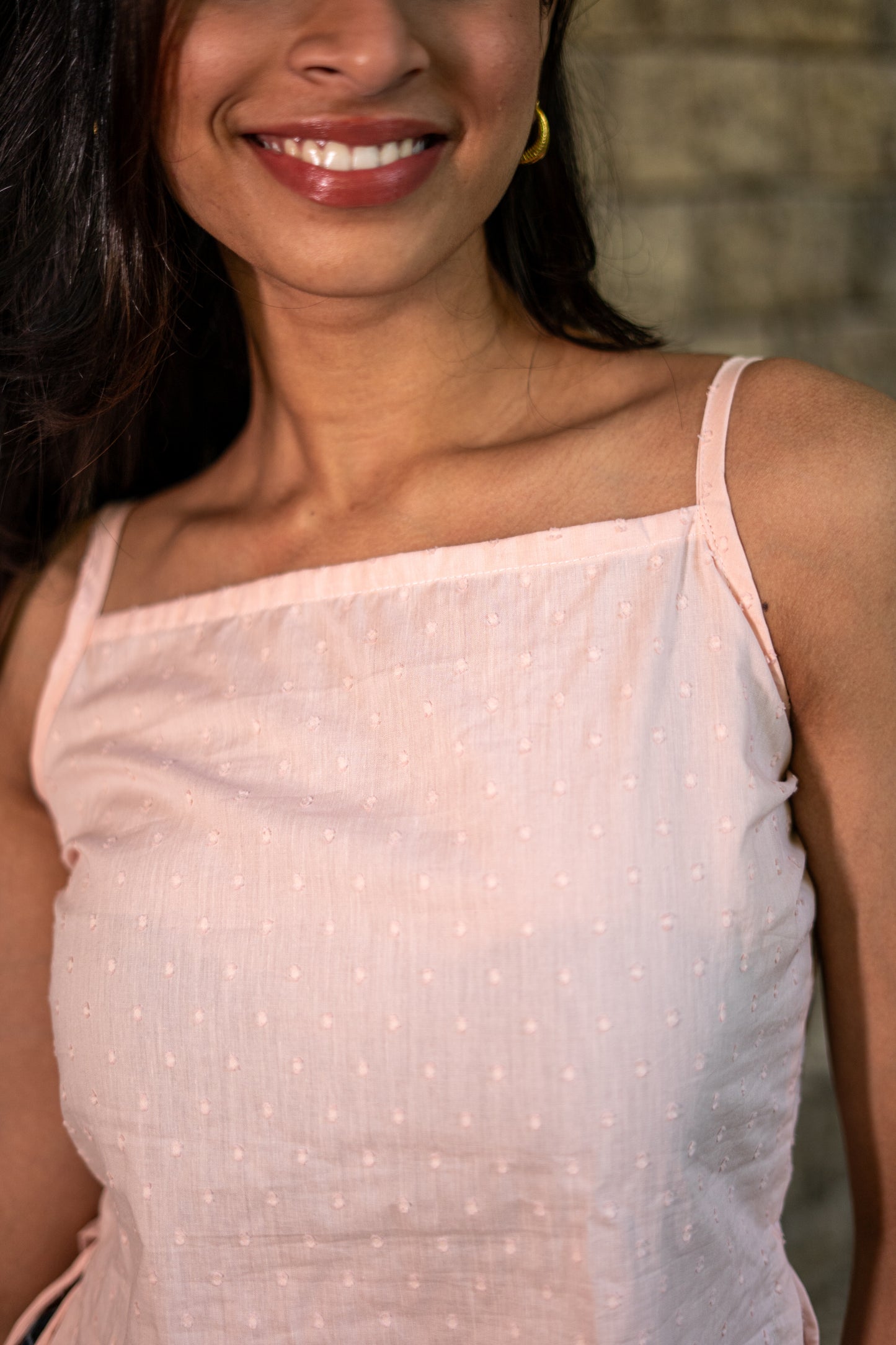 Peach Bow Top