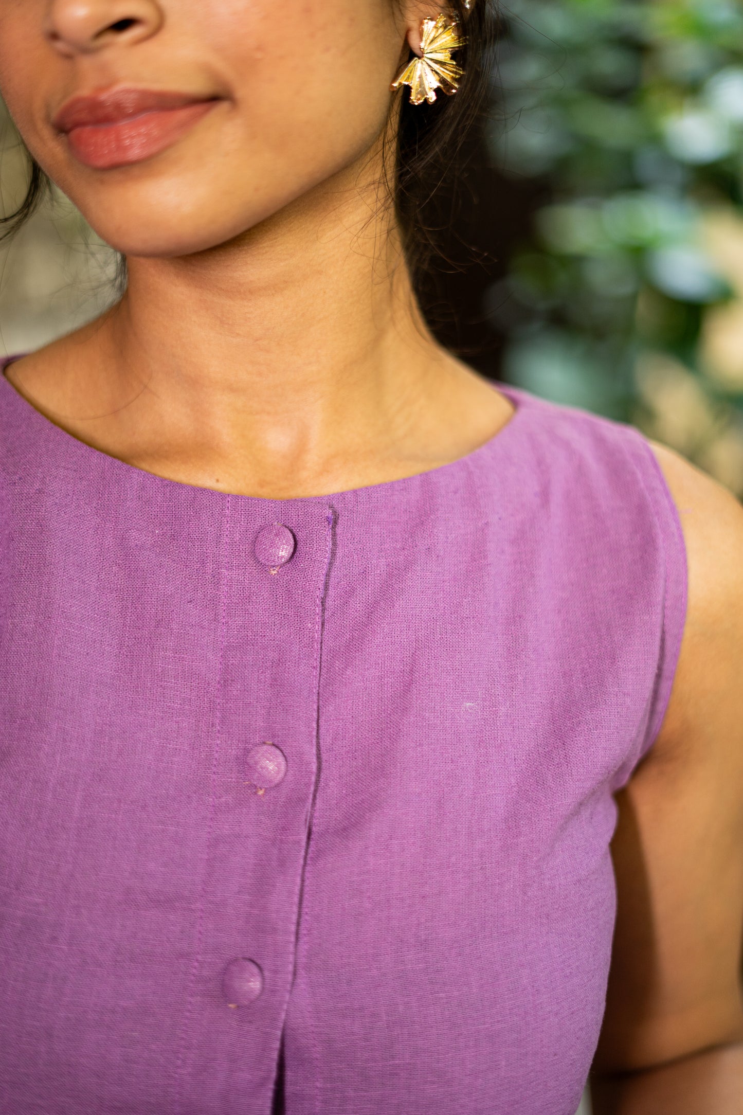 Lavender Lace-Up Top