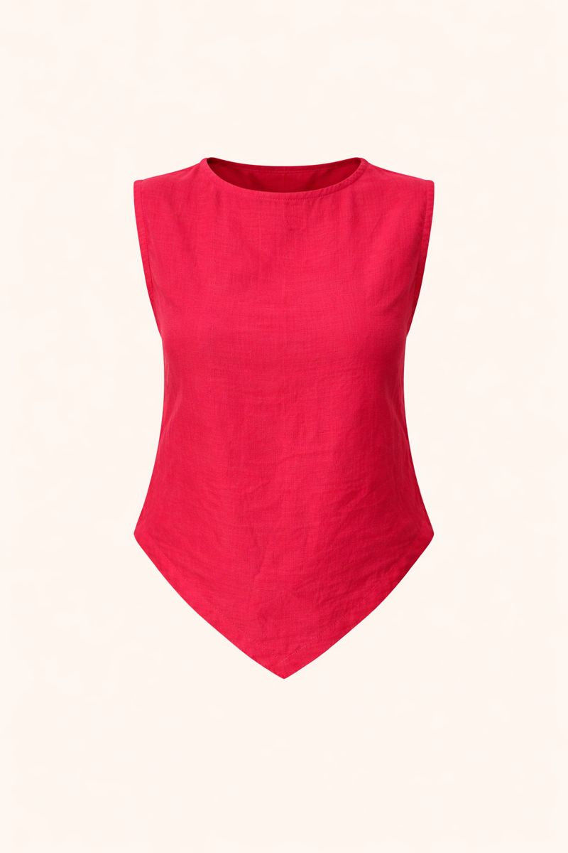 Pink Yellow V Snatched Top