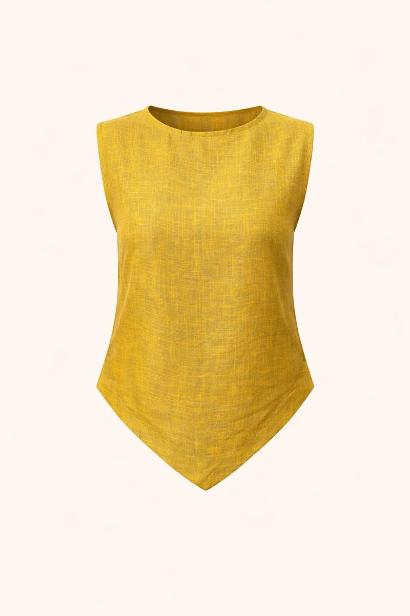 Yellow Green V Snatched Top