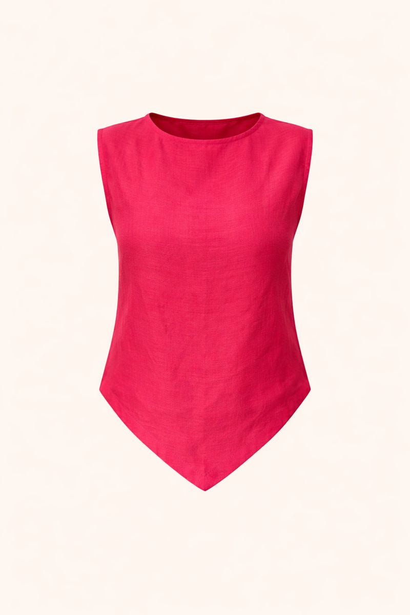 Pink Blue V Snatched Top