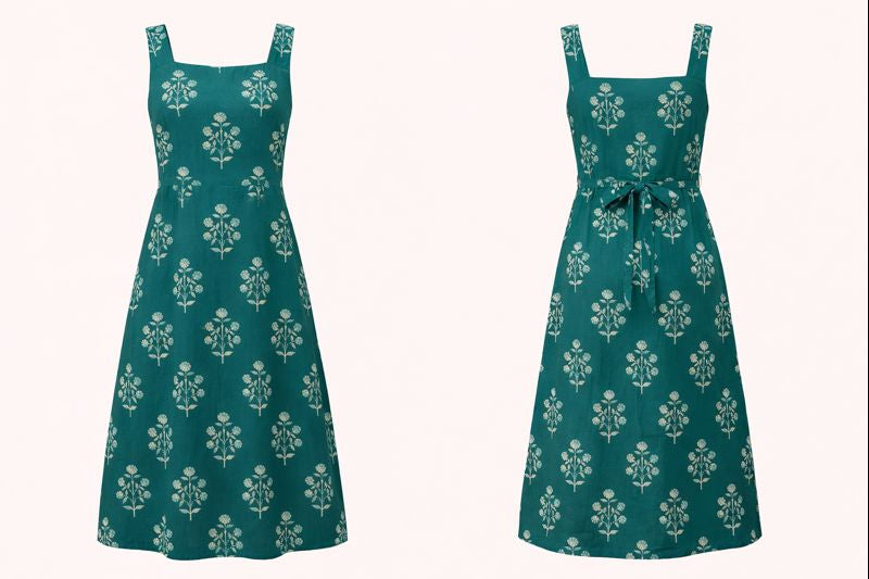 Teal Floral Dress