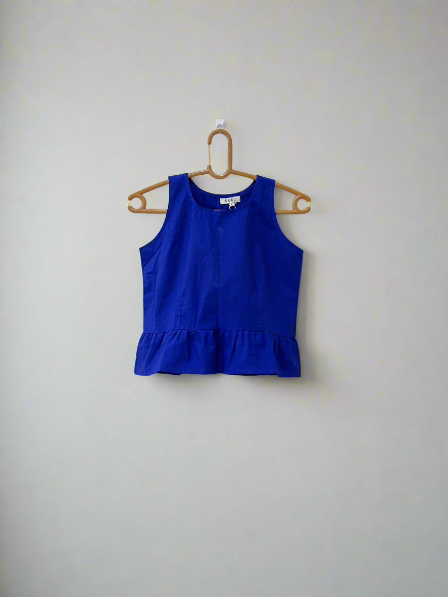 Sapphire Frill Crop Top