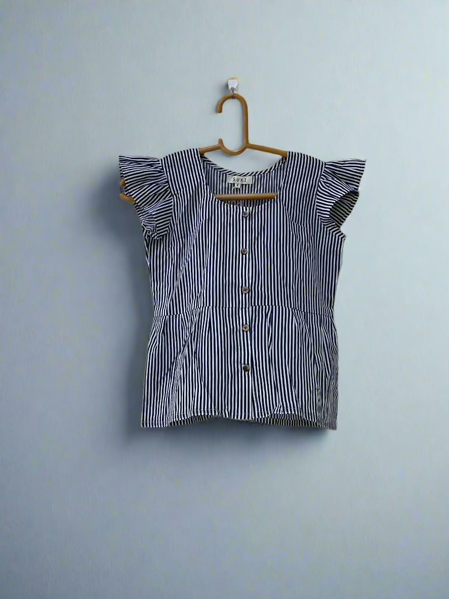 Whispering Stripes Crop Top