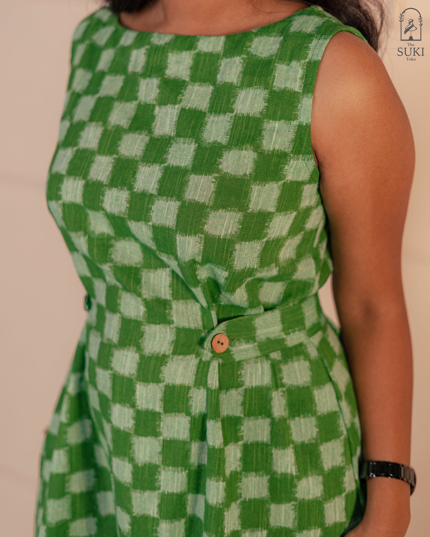 Jade Check Dress