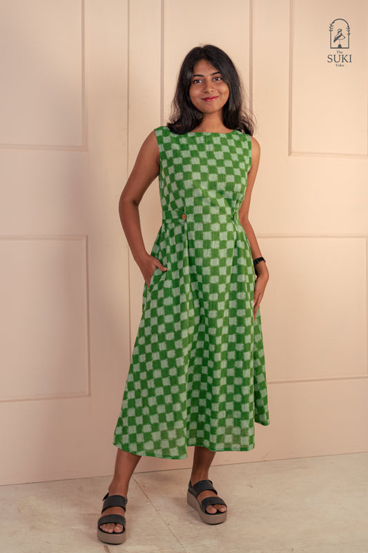 Jade Check Dress