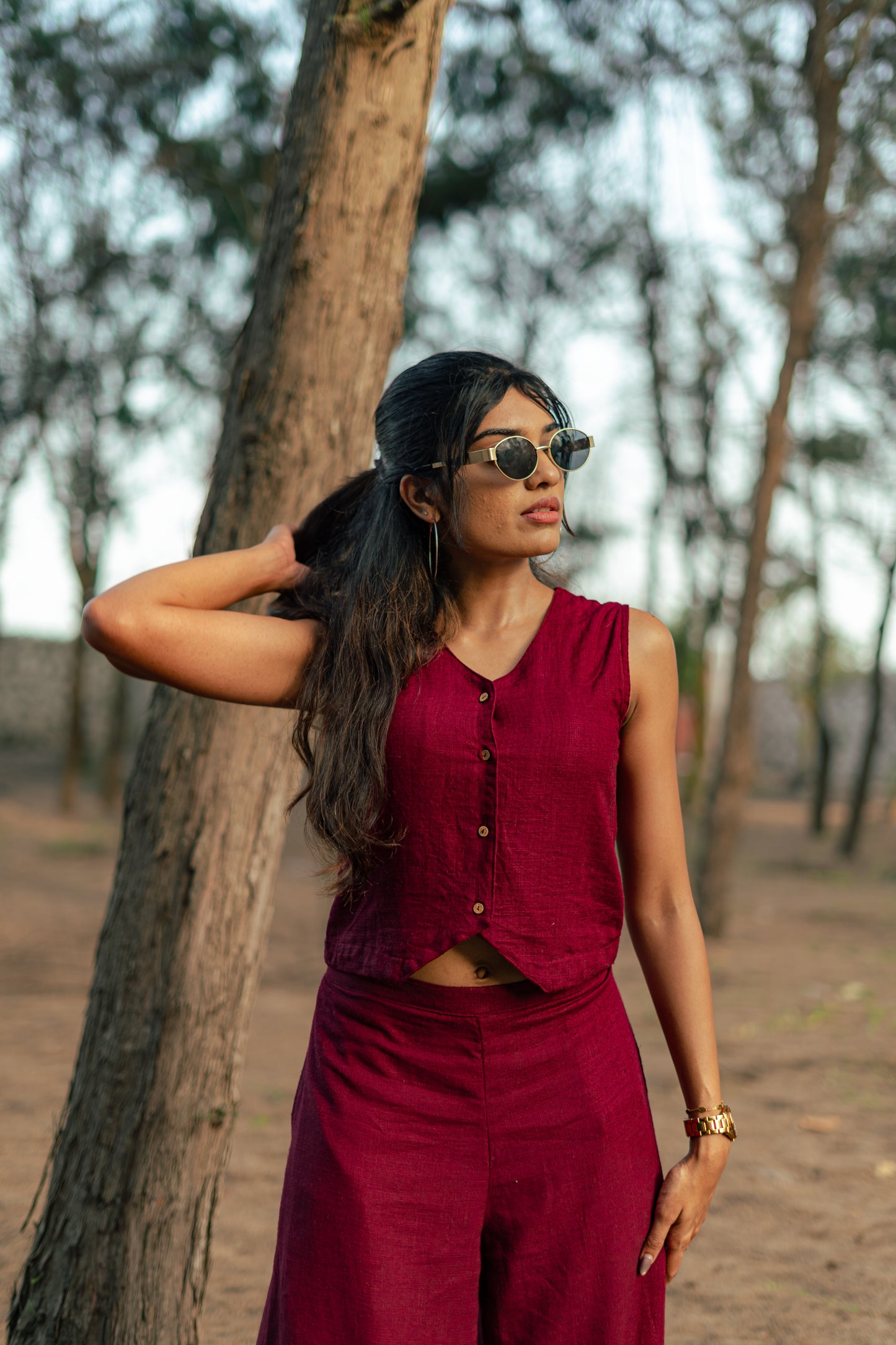 Burgundy Waistcoat Co-ords