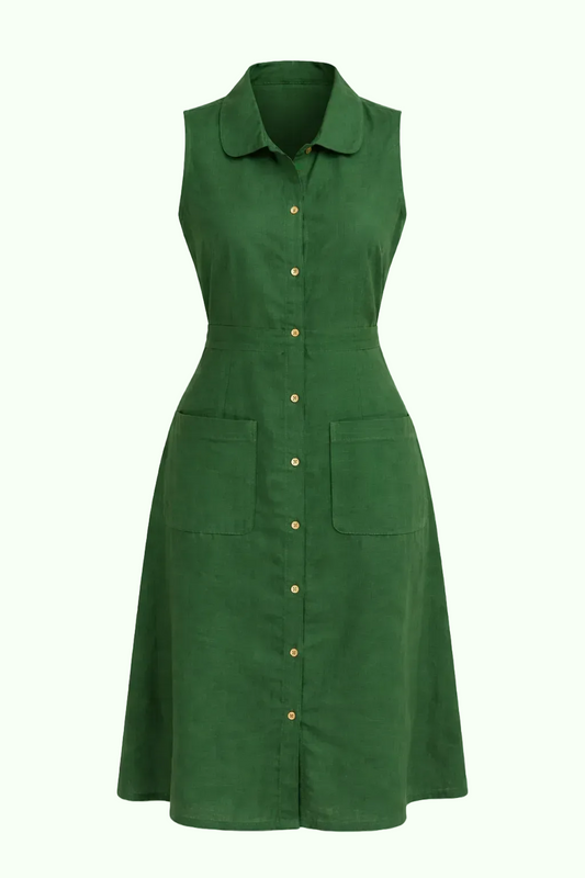 Forest Green Bow back Dress