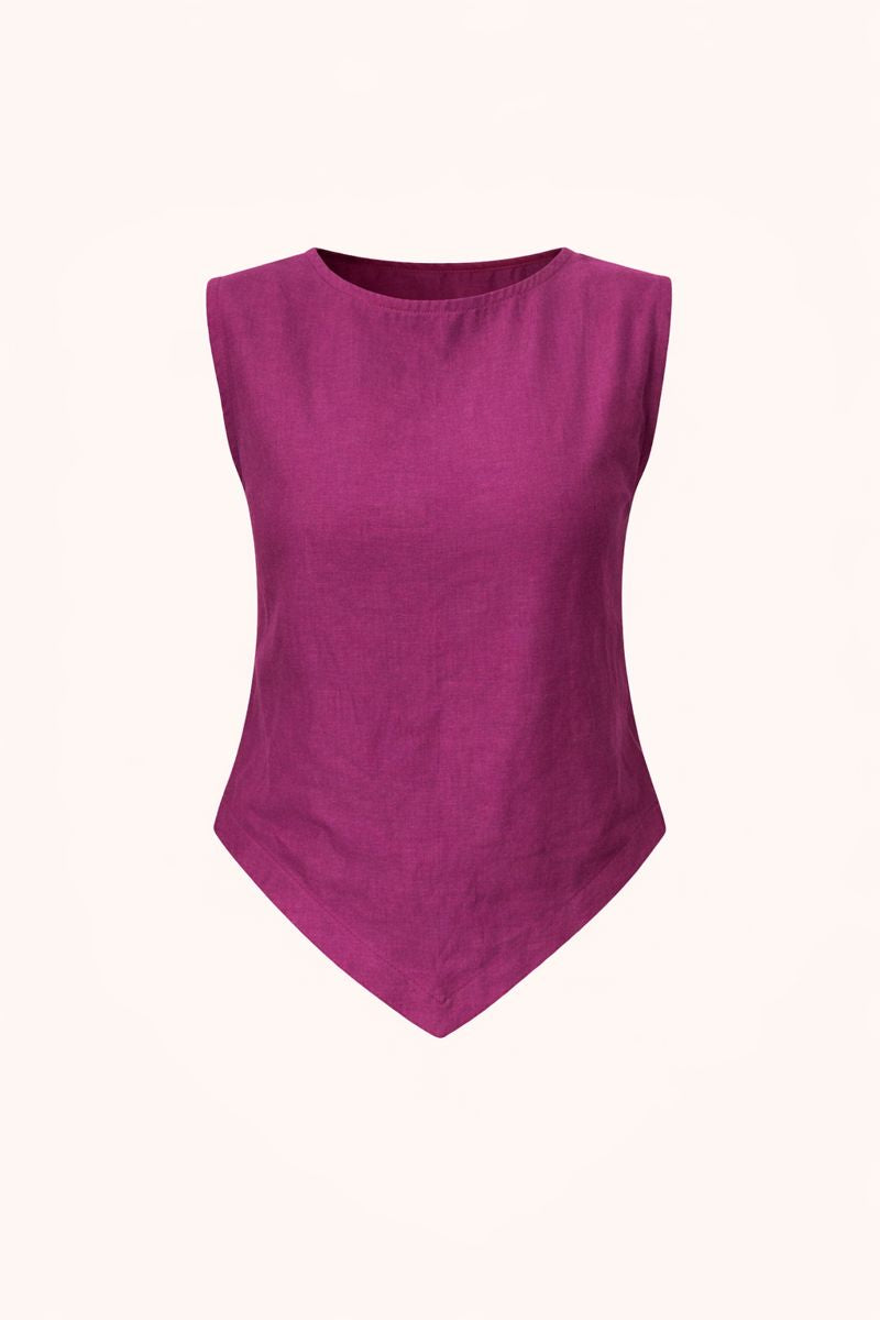 Magenta V Snatched Top