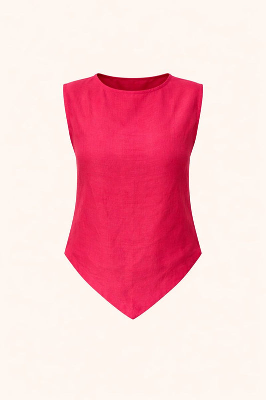 Pink Blue V Snatched Top