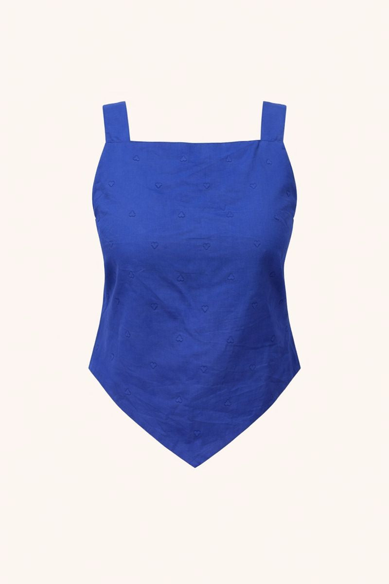 Hakoba Blue V Snatched Top