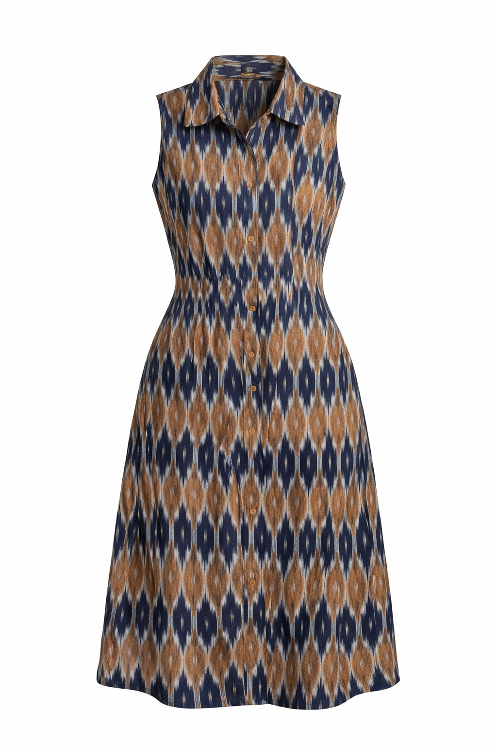 Ikat Black Bow back Dress
